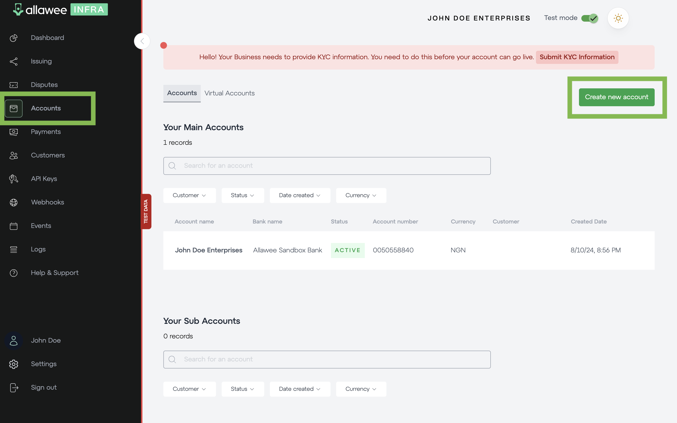 Bank Account Dashboard